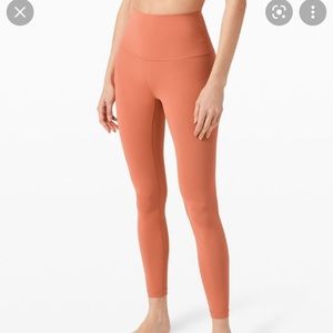 LULULEMON WUNDERUNDER LUXTREME RUSTIC CORAL SIZE 8